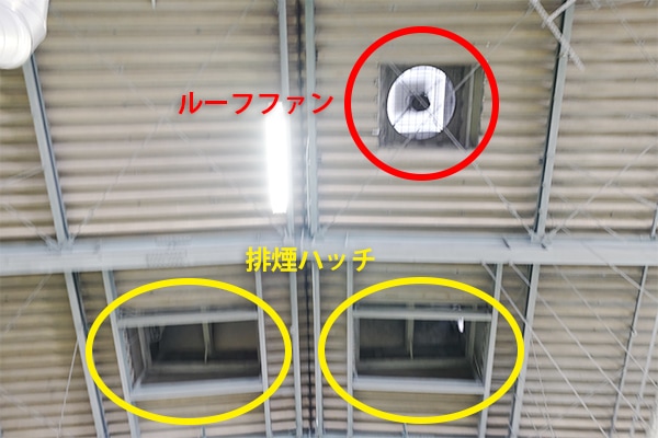 室内側の天井